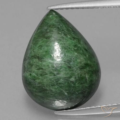 8.66ct Natural verde pinho Maw-Senta-Senta, Formato de pêra, Opaco