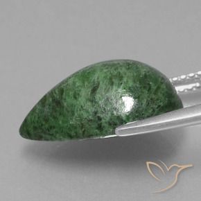Maw-Senta-Senta verde pinho Natural 8.66ct, Formato de pêra, Opaco
