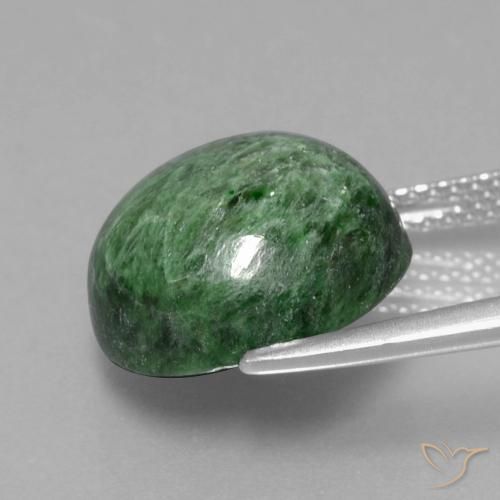 Maw-Senta-Senta Verde médio Natural 9.17ct, Redondo, Opaco