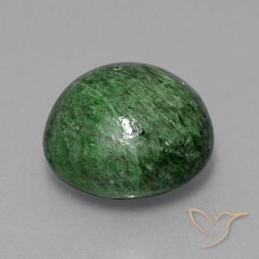 Maw-sit-sit verde natural 9,64ct, corte redondo, opaco