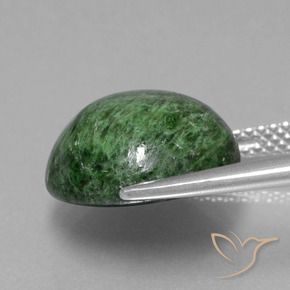 Maw-sit-sit verde natural 9,64ct, corte redondo, opaco