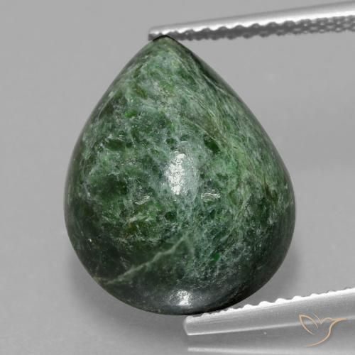 9.99ct Natural Verde Terroso Maw-Senta-Senta, Formato de pêra, Opaco