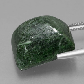 Maw-sit-sit verde natural 15,15ct, baguete, opaco