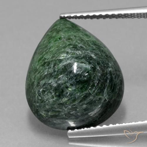 Maw-Senta-Senta Pinho Verde Pálido Natural 10.90ct, Formato de pêra, Opaco