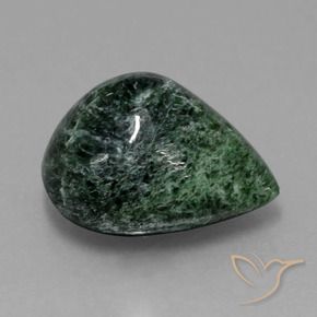 Maw-Senta-Senta Pinho Verde Pálido Natural 10.90ct, Formato de pêra, Opaco
