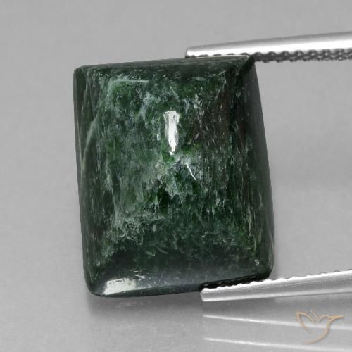 15.46ct Natural Verde floresta Maw-Senta-Senta, baguete, Opaco