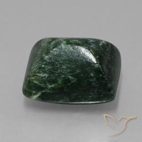 Maw-Senta-Senta Verde floresta Natural 15.46ct, baguete, Opaco