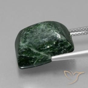 Maw-Senta-Senta Verde floresta Natural 15.46ct, baguete, Opaco
