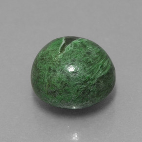 Maw-sit-sit verde natural 9,13ct, corte redondo, opaco
