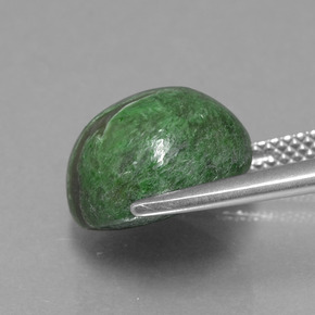 Maw-sit-sit verde natural 9,13ct, corte redondo, opaco