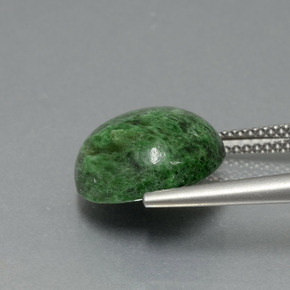 Maw-sit-sit verde natural 7,38ct, corte redondo, opaco