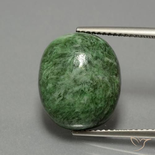 12.65ct Natural Verde médio Maw-Senta-Senta, oval, Opaco
