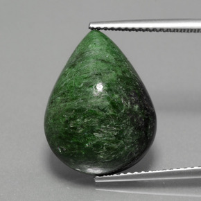 Maw-sit-sit verde natural 12,88ct, formato de pêra, opaco