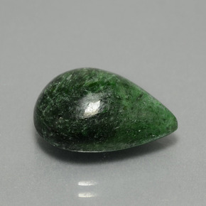 Maw-sit-sit verde natural 12,88ct, formato de pêra, opaco