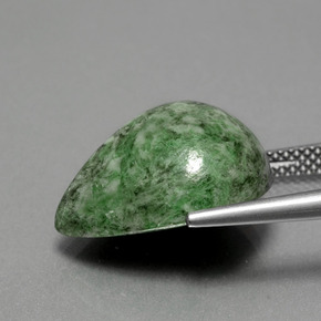Maw-sit-sit verde natural 13,96ct, formato de pêra, opaco