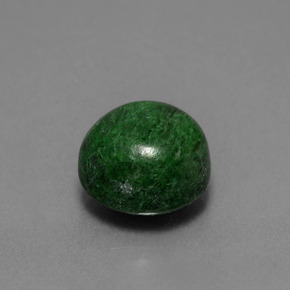 Maw-sit-sit verde natural 8,51ct, corte redondo, opaco