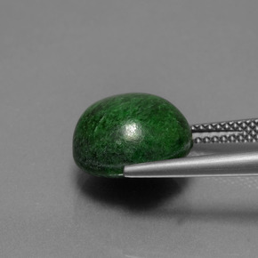 Maw-sit-sit verde natural 8,51ct, corte redondo, opaco