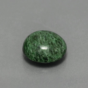 Maw-sit-sit verde natural 4,06ct, corte redondo, opaco