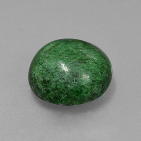 Maw-sit-sit verde natural 6,40ct, corte redondo, opaco