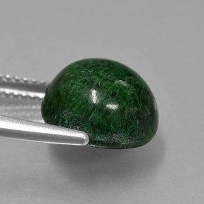 Maw-sit-sit verde natural 7,24ct, corte redondo, opaco
