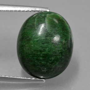 Maw-sit-sit verde natural 9,65ct, corte oval, opaco