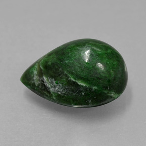 Maw-sit-sit verde natural 8,26ct, formato de pêra, opaco