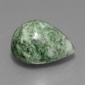 Maw-sit-sit verde natural 11,53ct, formato de pêra, opaco
