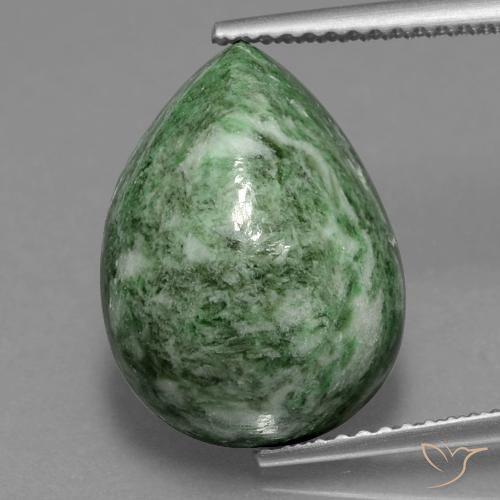 12.27ct Natural Verde Sálvia Maw-Senta-Senta, Formato de pêra, Opaco