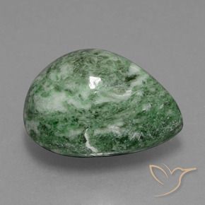 Maw-Senta-Senta Verde Sálvia Natural 12.27ct, Formato de pêra, Opaco