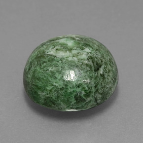 Maw-sit-sit verde natural 11,20ct, corte redondo, opaco