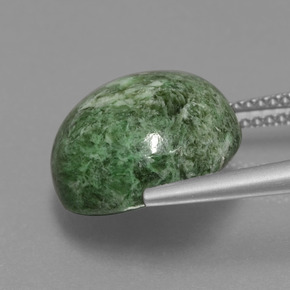 Maw-sit-sit verde natural 11,20ct, corte redondo, opaco