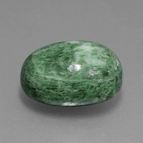 Maw-sit-sit verde natural 9,19ct, corte oval, opaco