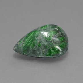 Maw-sit-sit verde natural 5,57ct, formato de pêra, opaco