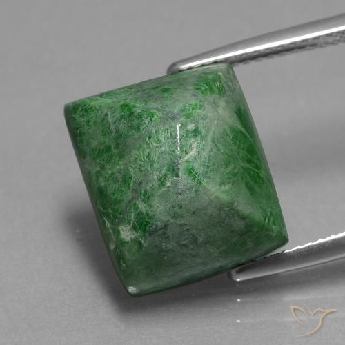 15.09ct Natural verde escuro Maw-Senta-Senta, baguete, Opaco