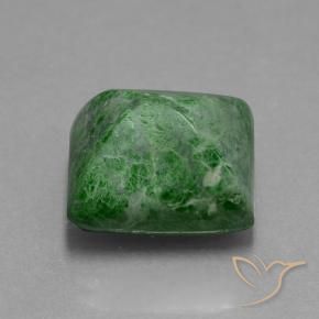 Maw-Senta-Senta verde escuro Natural 15.09ct, baguete, Opaco
