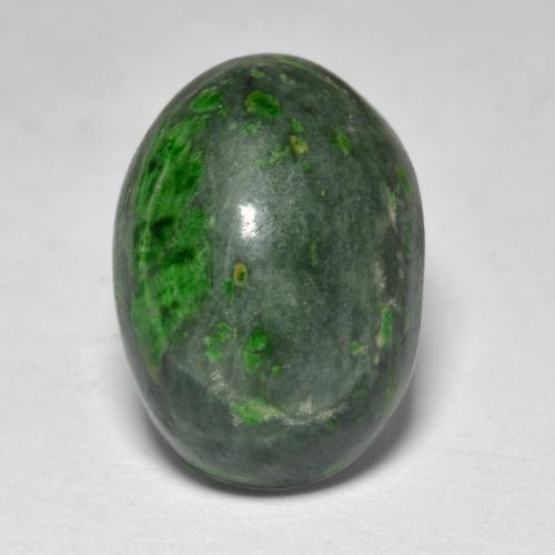 Maw-Senta-Senta verde escuro Natural 10.29ct, Corte Oval, Opaco