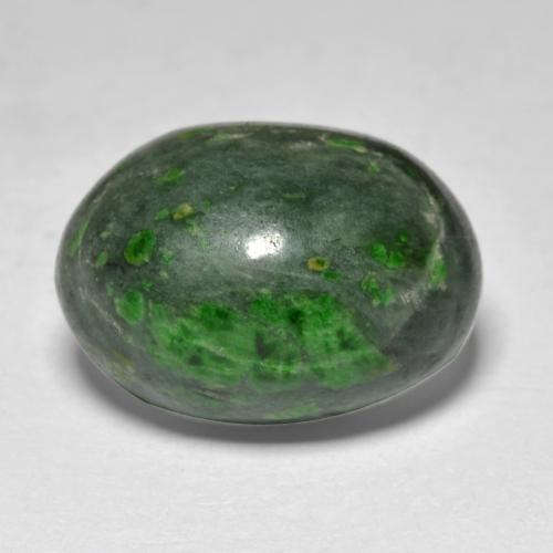 Maw-Senta-Senta verde escuro Natural 10.29ct, Corte Oval, Opaco