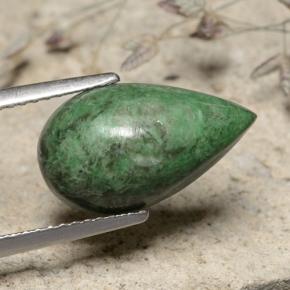 Maw-Senta-Senta Verde Natural 4.77ct, Formato de pêra, Opaco