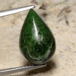 Maw-sit-sit verde natural 5,93ct, formato de pêra, opaco