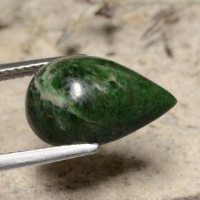 Maw-sit-sit verde natural 5,93ct, formato de pêra, opaco