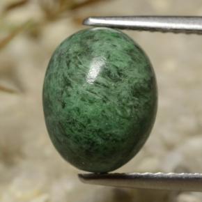 Maw-sit-sit verde natural 4,29ct, corte oval, opaco