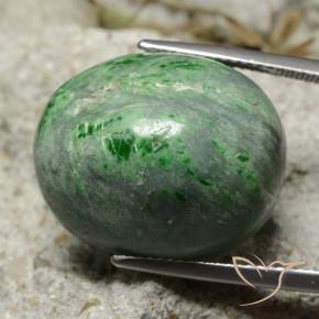 Maw-Senta-Senta Verde escuro Natural 35.77ct, oval, Opaco