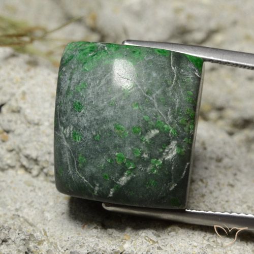 33.51ct Natural verde escuro Maw-Senta-Senta, baguete, Opaco