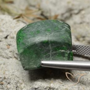 Maw-Senta-Senta verde escuro Natural 33.51ct, baguete, Opaco