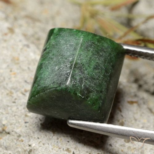 9.77ct Natural Verde escuro Maw-Senta-Senta, baguete, Opaco