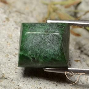 Maw-Senta-Senta Verde escuro Natural 9.77ct, baguete, Opaco