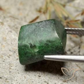 Maw-Senta-Senta Verde escuro Natural 9.77ct, baguete, Opaco