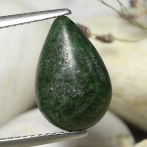 Maw-sit-sit verde natural 3,23ct, formato de pêra, opaco