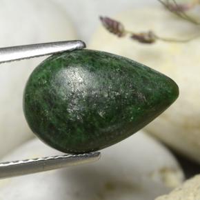 Maw-sit-sit verde natural 3,23ct, formato de pêra, opaco