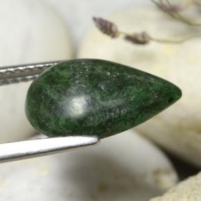 Maw-sit-sit verde natural 3,23ct, formato de pêra, opaco